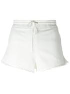 Chloé Drawstring Denim Shorts, Women's, Size: 40, White, Cotton/spandex/elastane