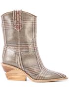 Fendi Prince Of Wales Boots - Neutrals