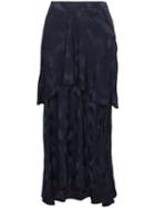 Sies Marjan Paris Layered Silk Blend Jacquard Skirt - Blue