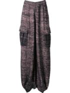 Stella Mccartney Flap Pocket Harem Trousers, Women's, Size: 44, Pink/purple, Viscose/virgin Wool