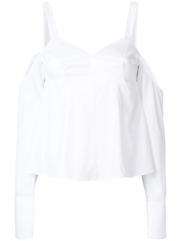Each X Other Off-the-shoulder Poplin Blouse - White