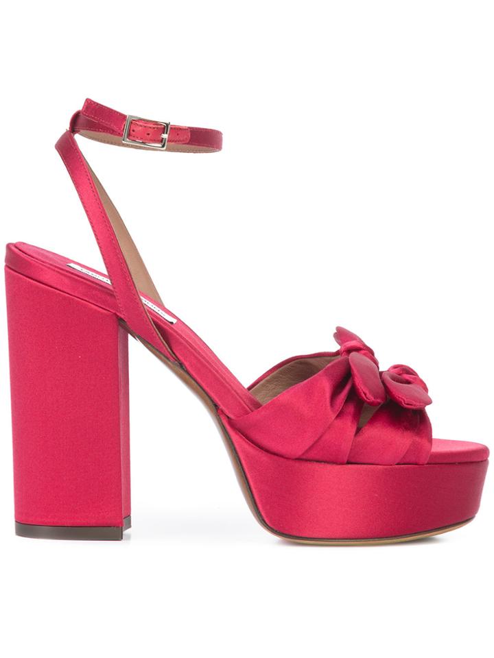 Tabitha Simmons Bow Detail Sandals - Red