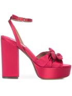 Tabitha Simmons Bow Detail Sandals - Red
