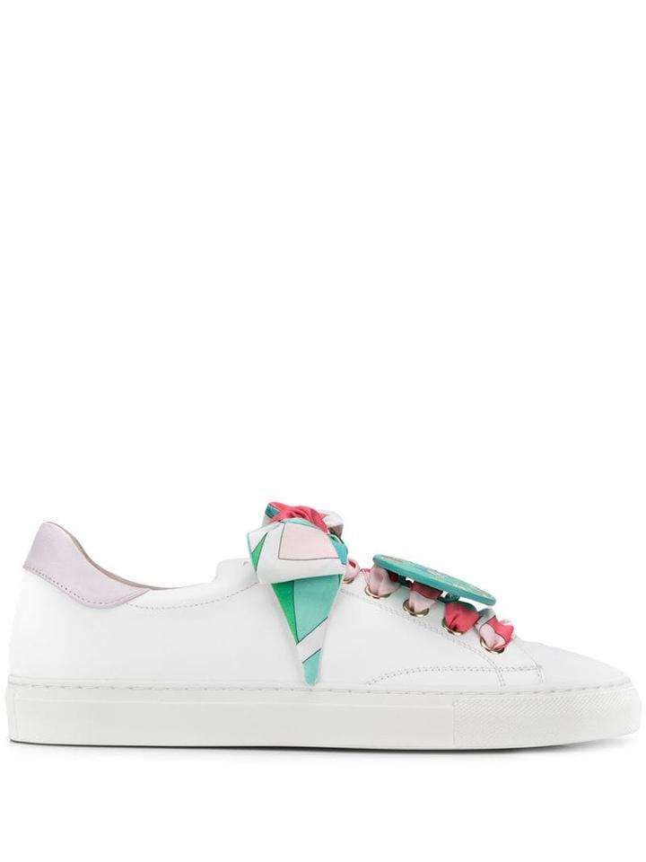 Emilio Pucci Twill Sneakers - White