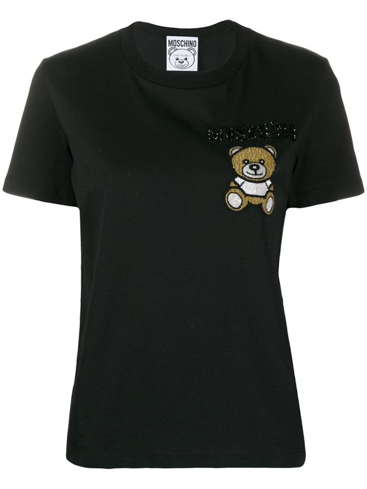 Moschino Beaded Teddy Bear T-shirt - Black