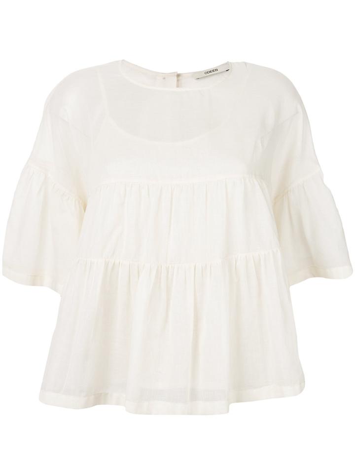 Odeeh Flared Blouse - Nude & Neutrals
