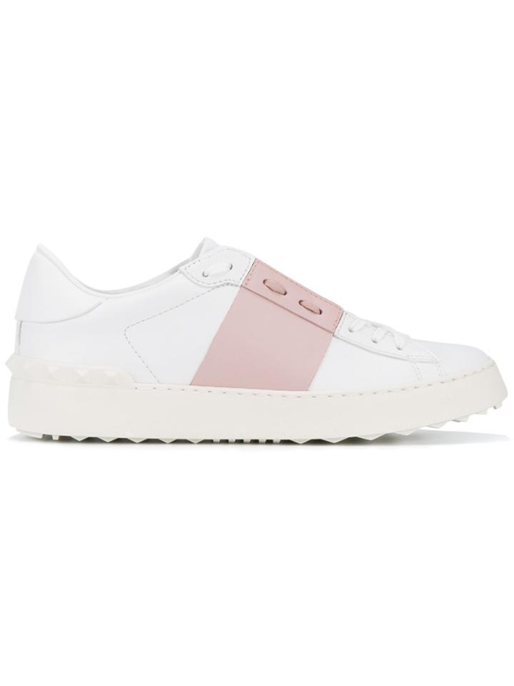 Valentino White Pink Open Sneakers