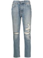 Iro Distressed Fitted Jeans - Blue