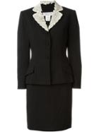 Christian Dior Vintage Pinstriped Suit, Women's, Size: 40, Black