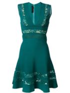 Elie Saab Embroidered Panel Dress, Women's, Size: 38, Green, Silk/cotton/polyamide/viscose