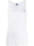 Blumarine Logo Embellished Vest - White