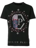 Philipp Plein Logo Embellished T-shirt - Black