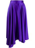 Styland High-low Hem Skirt - Purple