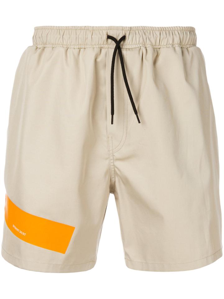 Raf Simons Casual Colour-block Shorts - Nude & Neutrals