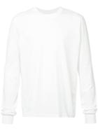 Rick Owens Drkshdw Round Neck Longsleeved T-shirt - White
