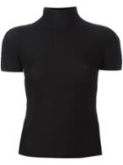 Issey Miyake Cauliflower Roll Neck Structured Blouse, Women's, Black, Polyester