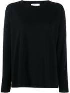 Allude Dropped Shoulder Sweater - Black