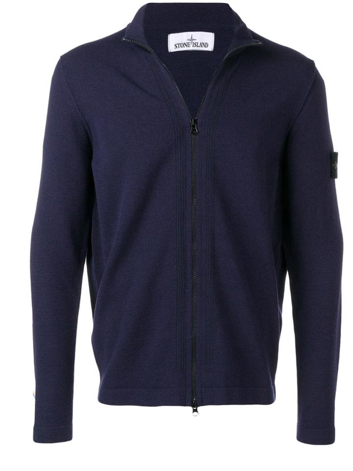 Stone Island Zipped Sweater - Blue