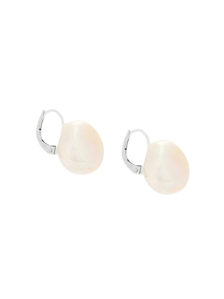 Wouters & Hendrix My Favourites Freshwater Big Pearl Earrings - Silver