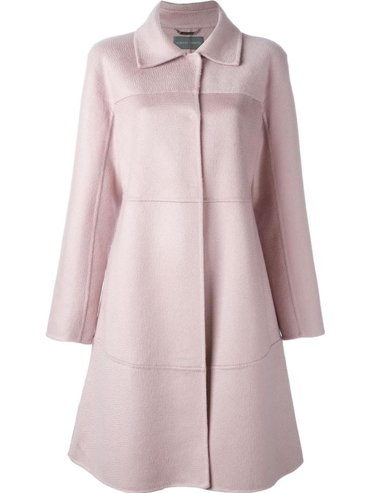 Alberta Ferretti Panelled Coat, Women's, Size: 44, Pink/purple, Cashmere
