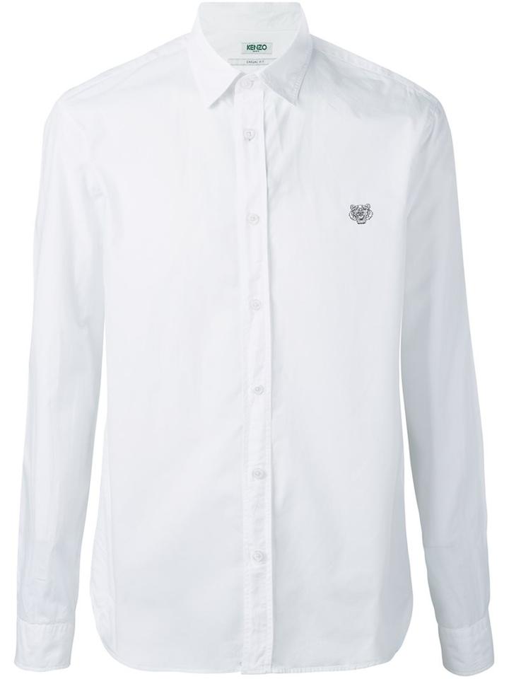 Kenzo 'mini Tiger' Shirt, Men's, Size: Xxl, White, Cotton