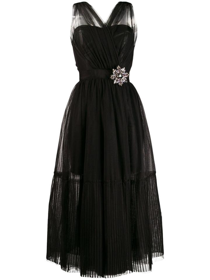 Pinko Sleeveless Tulle Dress - Black