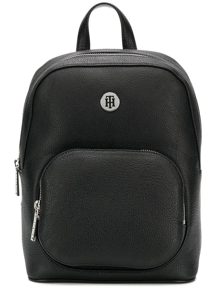 Tommy Hilfiger Logo Plaque Backpack - Black