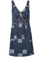 Opening Ceremony Patched Denim Dress - Blue