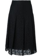Philosophy Di Lorenzo Serafini Lace Midi Skirt, Women's, Size: 42, Black, Polyamide/polyester/cotton