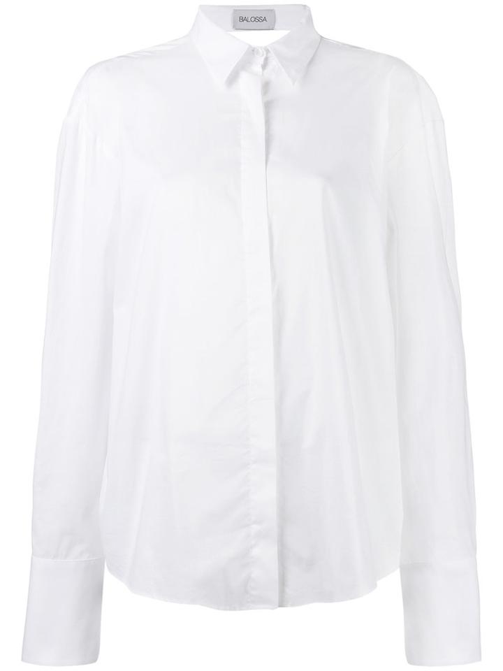 Balossa White Shirt - Deconstructed Open Back Shirt - Women - Cotton - 40, Cotton