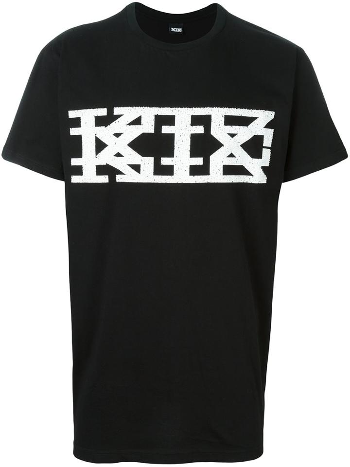 Ktz Logo Print T-shirt, Men's, Size: Medium, Black, Cotton