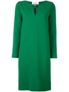 Gianluca Capannolo Keyhole Detail Shift Dress, Women's, Size: 48, Green, Spandex/elastane/nylon/viscose