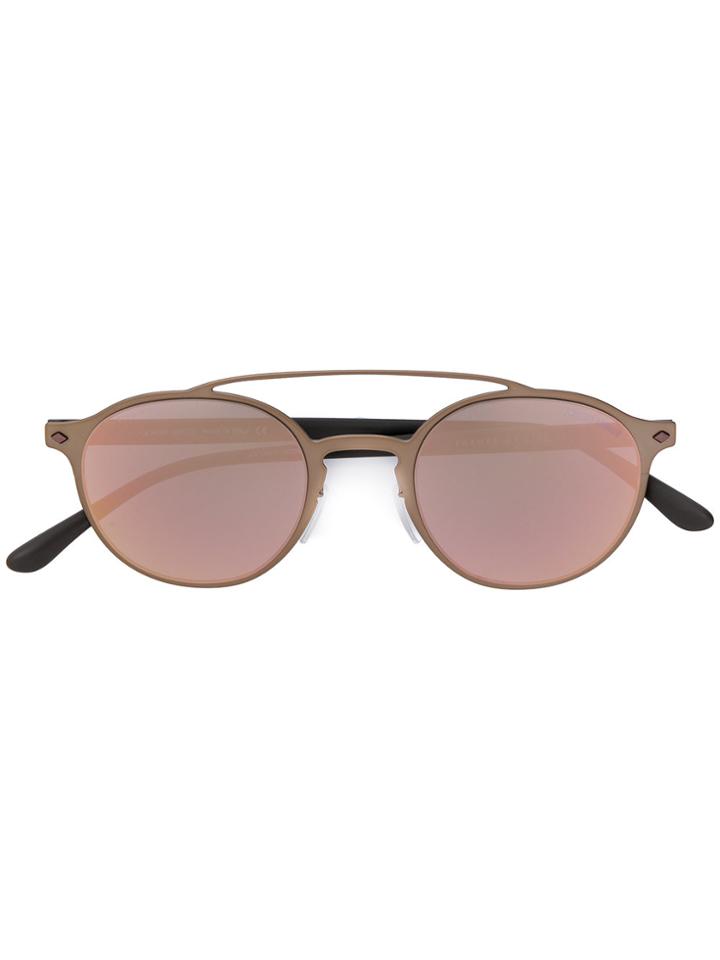 Giorgio Armani Round Frame Sunglasses - Brown