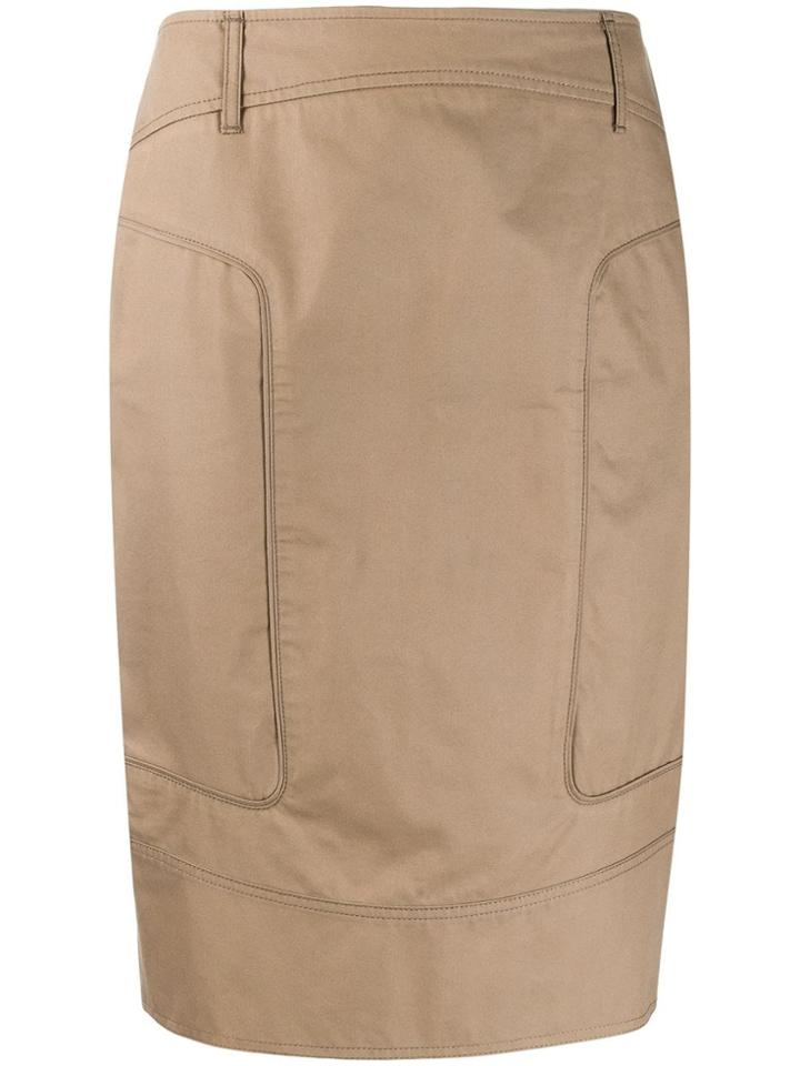 Gucci Pre-owned Seam Detailed Pencil Skirt - Neutrals