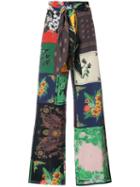Osklen - Scarf Print Trousers - Women - Silk - 36, Silk