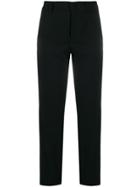 Red Valentino Side Stripes Cropped Trousers - Black