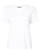 Amiri - Holey T-shirt - Women - Cotton - L, White, Cotton