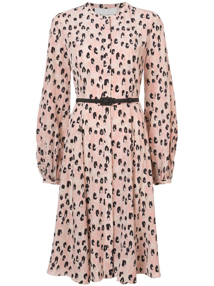 Carolina Herrera Leopard Print Dress - Pink & Purple