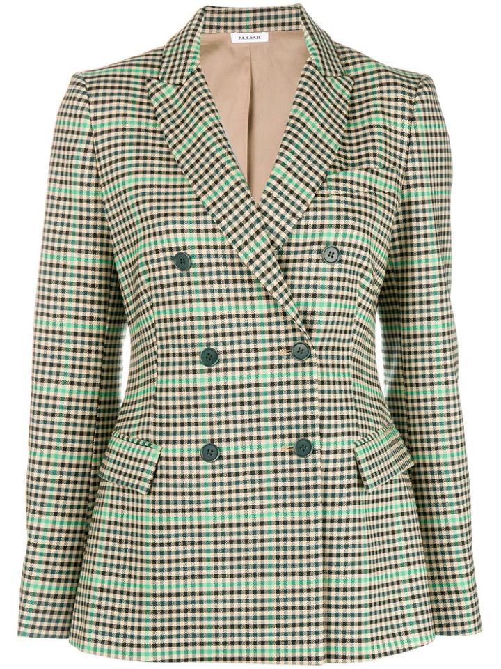 P.a.r.o.s.h. Checkered Print Jacket - Nude & Neutrals