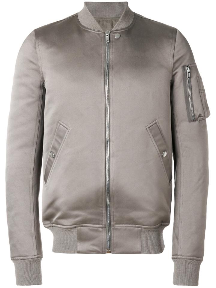 Rick Owens Bomber Jacket - Grey