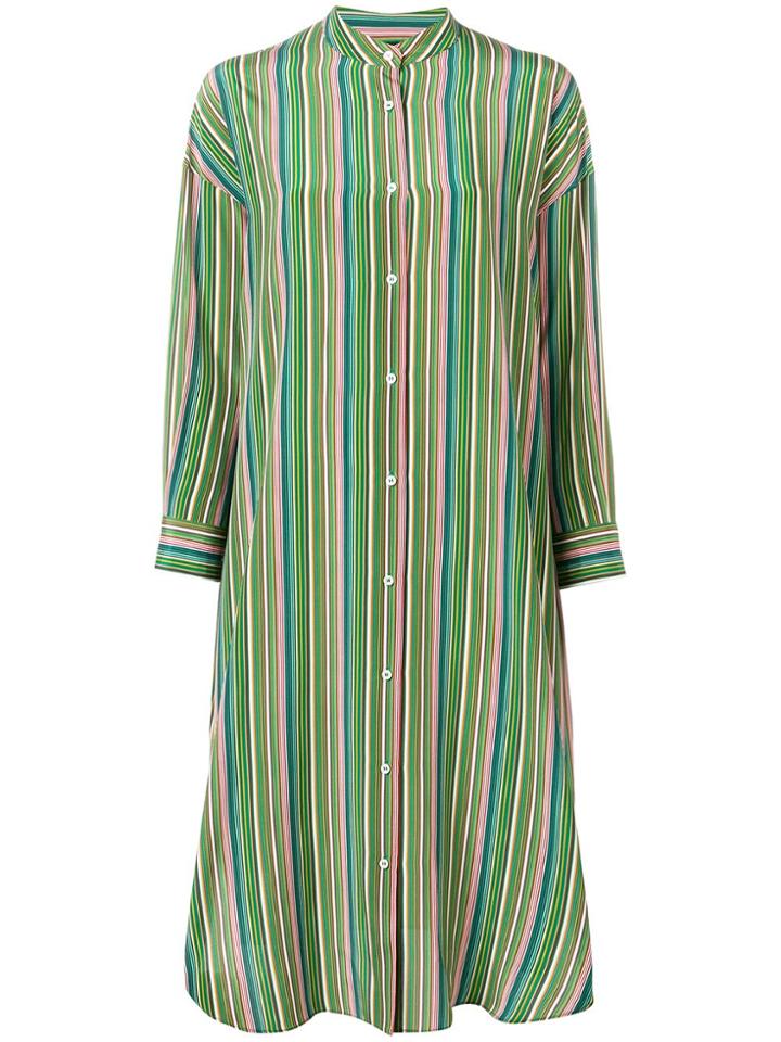 Aspesi Striped Midi Dress - Green