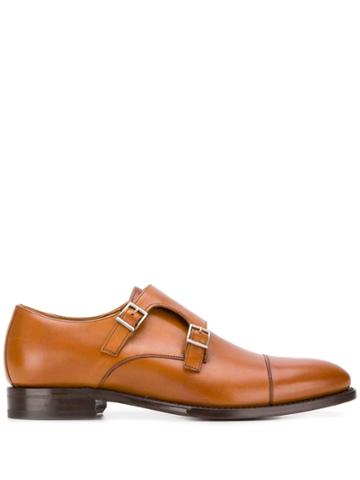 Berwick Shoes Double Buckle Monk Shoes - Brown