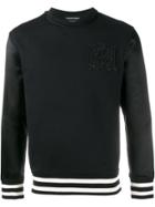 Alexander Mcqueen Logo Embroidered Sweatshirt - Black