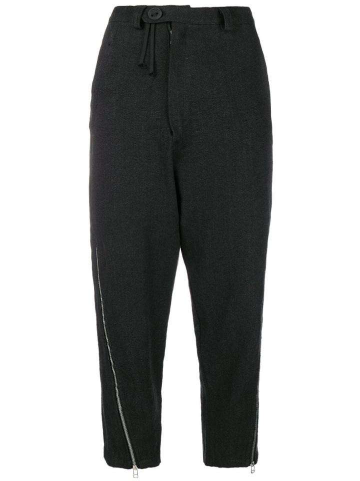 Barbara Bologna High Waisted Paper Bag Trousers - Black