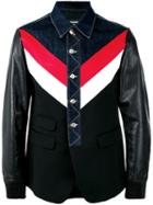 Dsquared2 - Denim And Leather Jacket - Men - Cotton/polyester/polyurethane/virgin Wool - 46, Black, Cotton/polyester/polyurethane/virgin Wool