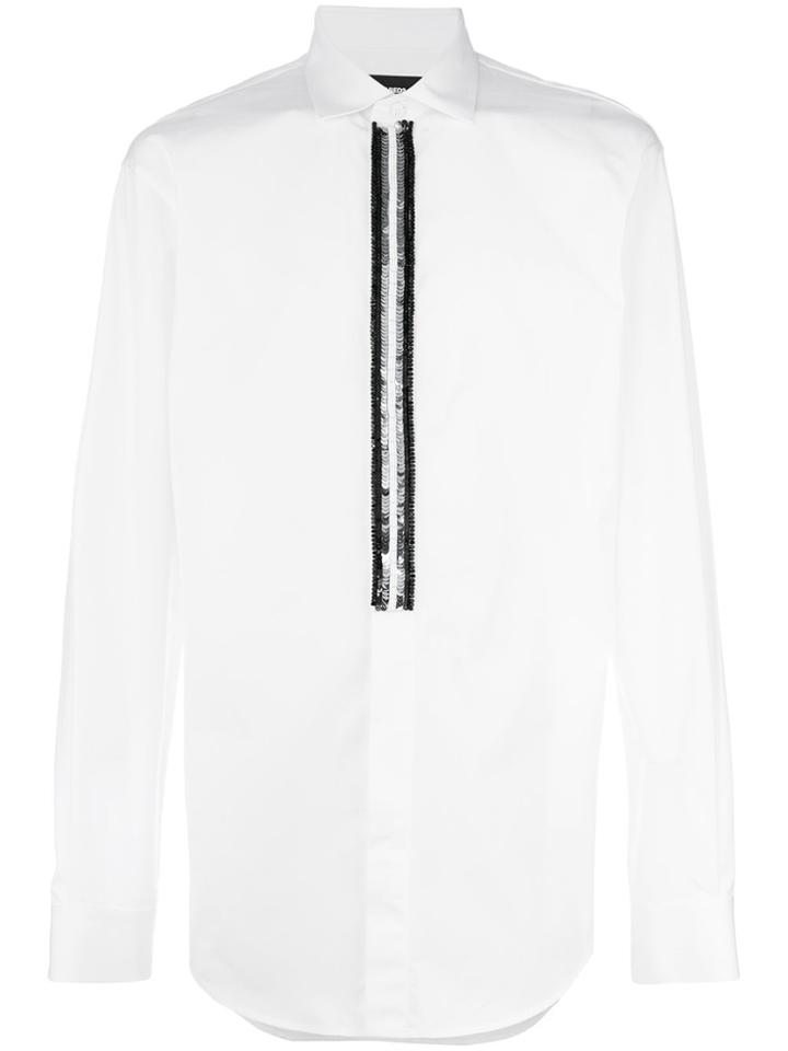 Dsquared2 Embellished Stripe Shirt - White