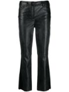 Aniye By Cropped Faux-leather Trousers - Black