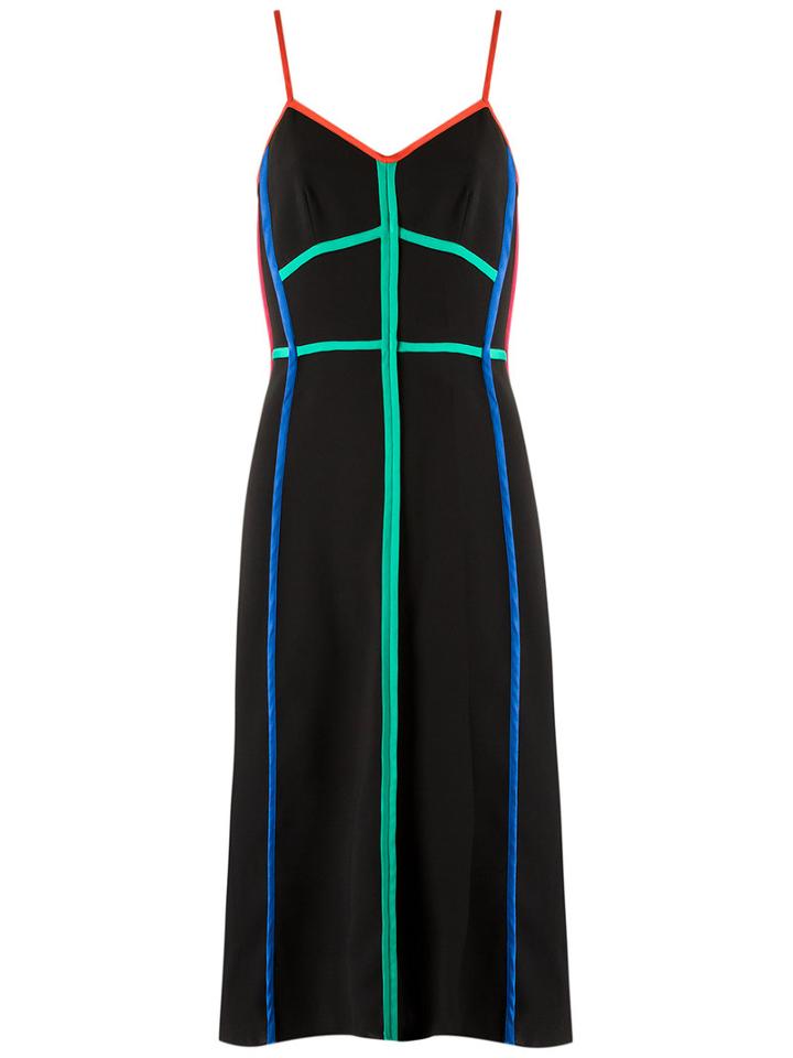 Reinaldo Lourenço - Panelled Midi Dress - Women - Polyester - 44, Black, Polyester