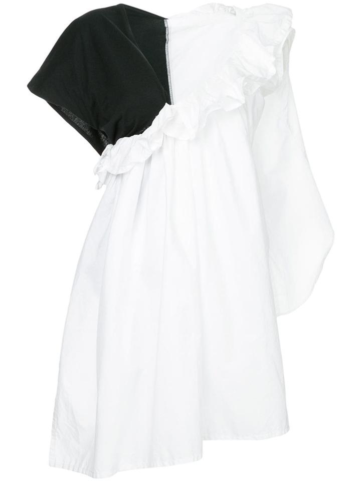 Yohji Yamamoto Pre-owned Split Ruffle Top - White