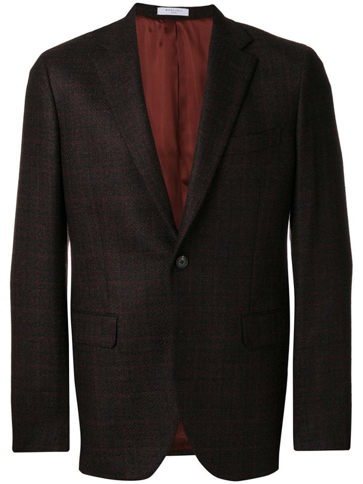 Boglioli Tweed Two Button Blazer - Red